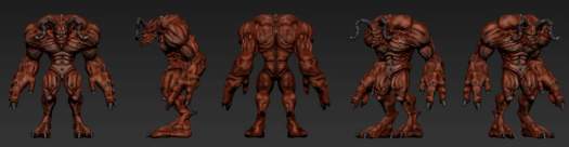 Zbrush digital sculpting using Wacom contiq, Lightwave 3D for rendering and photoshop